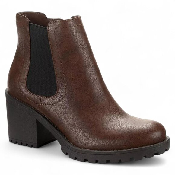 Womens Sun + Stone Faux Suede Cold Weather Heels - Picture 1 of 4